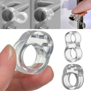 8pcs Transparent Door Stops Punch-free Anti-collision Ring Door Handles Wall Protector Bumper Doors Guard