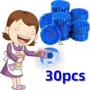 30 Pcs Blue Tablet Toilet Bowl toilet domex bowl cleaner automatic toilet cleaner home cleane