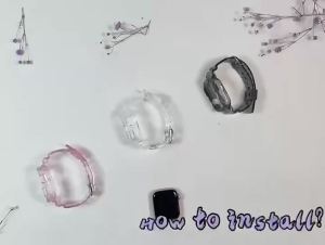 Case Strap Compatible For Apple Watch 45 44 41 40 38 42mm TPU Watchband Watch Band iWatch series 9 8 7 4 5 6 3 2 1 SE