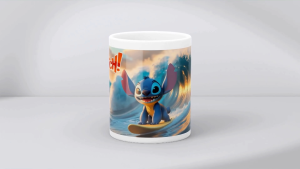 Stitch Personalized Sublimation Mugs 110z White/Magic Glossy