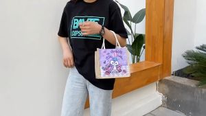 Tas Fashion Tote Bag Linen Cartoon Cute 922-54