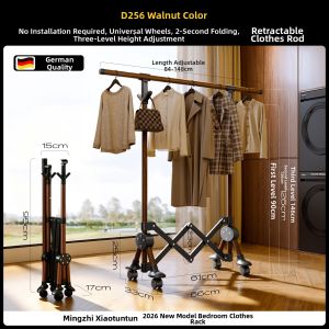 MINGZHI | Portable Folding Railing Clothes Drying Rack