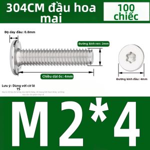 Yi Se Dian Zi | Vít Đầu Rộng Phẳng Đầu Mỏng Inox 304