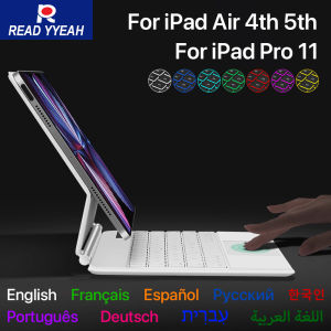 New Magic Keyboard for iPad Air 4/5 10.9in Pro 11 2018-2022 iPad Case Tablet Case Smart Magnetic Book Cover Bluetooth Wireless