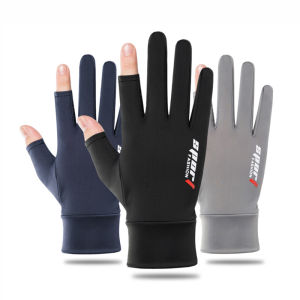 Găng Tay Câu Cá Ice Silk Cho Nam Và Nữ Chống Nắng Chống Trơn Trượt Màn Hình Cảm Ứng Co Giãn Đi Bộ Đường Dài Đi Xe Đạp Găng Tay Cắm Trại Cho Xuân Hè