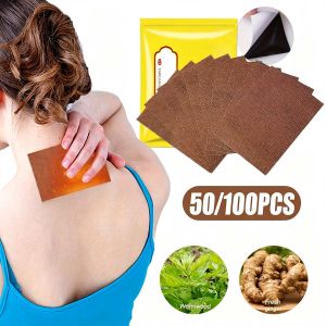 50/100Pcs Moxibustion Heating Patch Natural Wormwood Moxa Massage Sticker Long Lasting Warm Patch for Neck Shoulder Back Knee