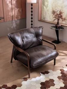 FEISHANGLIJIA | Retro Leather Single Seater Sofa