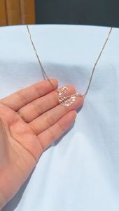 Kalung set emas asli kadar 700 70 16k angsa rantai variasi swan branded look alike