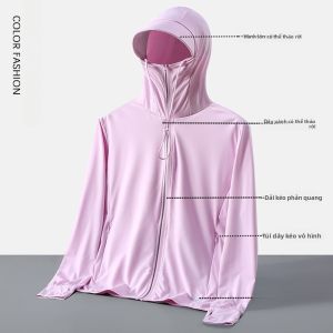 Áo Chống Nắng UPF50+ Ice Silk Mỏng Thoáng Khí Cho Nam Và Nữ Mùa Hè Chống Tia UV Bảo Vệ Da Khi Đi Bộ Đường Dài Và Cắm Trại