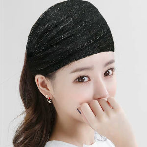 Mùa Hè Mỏng Rèm Ren Viền Rộng Phụ Kiện Tóc Che Tóc Trắng Tóc Rụng Khăn Quàng Cổ Rửa Mặt Dây Đeo Tóc Phụ Kiện Tóc