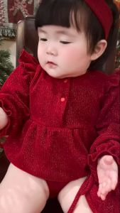 Body Chip Đỏ Cao Cấp Tặng Kèm Nơ Và Túi Tài Lộc/Body công chúa Good Mama Cho Bé Từ 0 Đến 12 Tháng