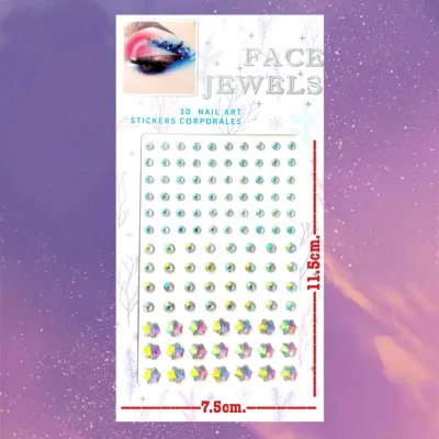 สติกเกอร์เพชรติดหน้า เพชรติดหน้า เพชรติดตา เพชรติดผม 3D ส่งจากไทย🇹🇭 เพชรแต่งหน้า เพชรติดหน้ามีกาวในตัว เพชรติดตา 💎💕