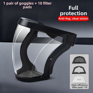 LECAN | High-Visibility Pesticide-Resistant Face Shield No-Fog Dust-and-Rainproof