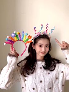 ED Candy Party Headband Twist Stick Headband Birthday Stretchable Fun Headwear Hair Accessories