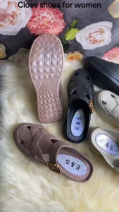 Slip on Womens Fashion Wedge Roman Style Thick Soled Rubber Sandals 5198