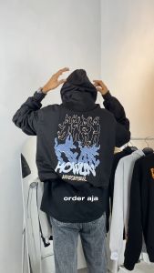 Hoodie Howlin Edition By Amnes Apparel jaket distro sweater - Hitam