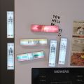 Mini LED Lighted Magnetic Fridge Magnet 711 Convenience Store Sign Micro Model Hole Board Decoration Creative Cultural Gift. 