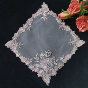 Pink Embroidered Placemat Plates Mats For Lunch Decorative Table Placemat Decorative Dining Centerpiece Sweet Table Accessories