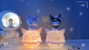 🌷COD🌷 ซานริโอ คุโรมิ และไฟกลางคืนดวงจันทร์น่ารักสําหรับตกแต่งเค้ก