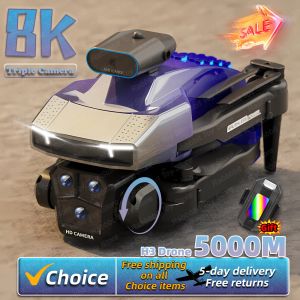 New H3 Drone 8K Professional Triple Camera 4K ESC WIFI FPV Obstacle Avoidance Four Axis Folding RC Aerial Photography Sell Apron