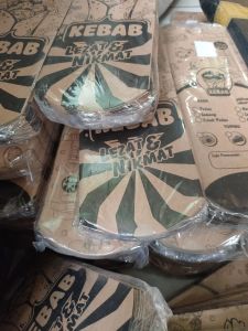 Kertas Wadah kebab hitam coklat isi 25 pcs