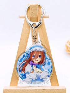 Acrylic Keychain Anime Wedding Flower Five Sisters Creative Gift Pendant Chain Cartoon Series Pop Culture Item Collectible