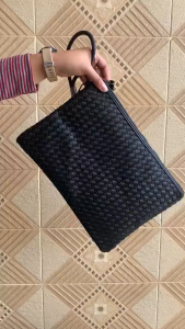 NEW Clutch Bag Pria Big Size Anyaman Webbing/Tas Tangan Elegan Import Hand Bag Kerja Kasual