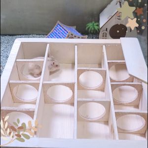 Hamtoro Labirin Mainan Kayu Hamster FREE Packaging