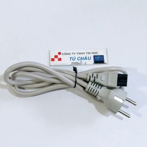 Dây nguồn Adapter 3 lổ Hoa mai dài 1.5m / Cho sạc Laptop Adapter LCD....(Chân cắm Dạng tròn Chất lượng Xám)