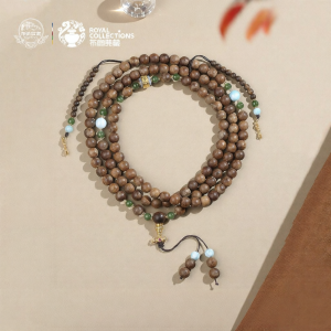 POTALA PALACE | Bodhimaṇḍala Agarwood and Jade 108 Beads Prayer Necklace