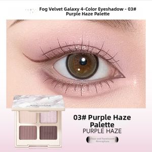Daily Natural Makeup Highlighter Blush Earthy Purple Glitter 4-color Eyeshadow Palette