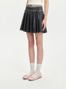 Classic Dual Waistband Plaid Skirt Sweet Girl Style A-Line Skirt