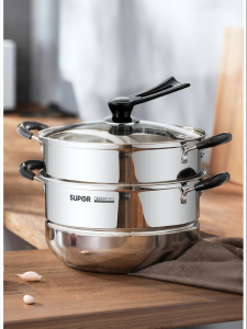 Supor | New 304 Stainless Steel Double-layer Thickened Steamer for Gas Stoves
