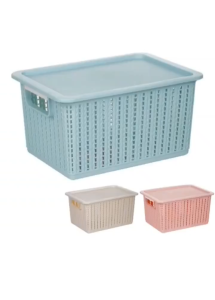 Rổ Đan Chữ Nhật Nhựa VIỆT NHẬT - Có Nắp Không Nắp Đựng Tài Liệu Bánh Kẹo Đồ Bé