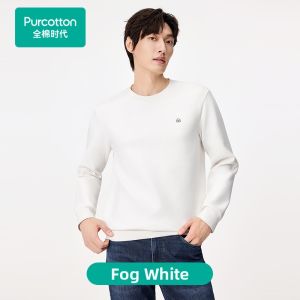 Purcotton | Men Air Layer Long Sleeve Loose Cotton Sweater