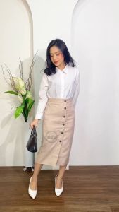 Rok Span Kerja Wanita Pendek Midi 7/8 Dibawah lutut Bahan Formal Kantor