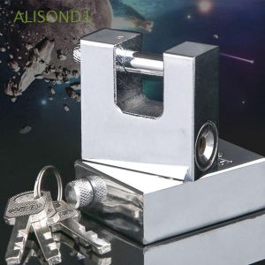 Keyed Padlock Safety Guard Door Lock Latch Waterproof Antirust Multifunctional Padlock Anti-Theft Lock Pry Door Lock Unlocked Head Window Lock