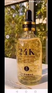 Meko Legend 24K Gold Serum – Niacinamide & Hyaluronic Acid Beauty > Skin Care > Serum & Essence golden serum with 24K gold flakes dropper cap glass bottle 100ml.