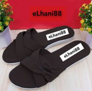 TRENDY FASHION !! Sandal Flat Kokop Silang Casual N2 Wanita Terbaru