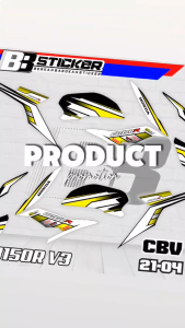 Sticker List Variasi Striping Motor Honda CB150r V3 - Desain Terbaru CBV 21 RACING L