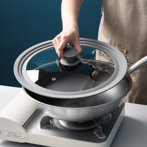 20-26-28-32cm Visual Pot Lid Multifunctional Glass Wok Pan Lids Cover Heat Resistant for Frying Round Silicone Cookware Part