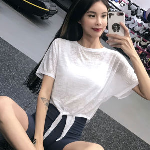 Exercise Mesh Blouse Womens Loose Breathable Cooldry Quick-Drying Dance Yoga Running Fitness Top Short Sleeve