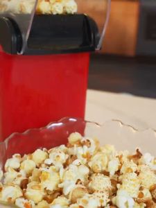 Mesin Pembuat Popcorn Mini Oil-Free 1200W dengan Desain Ergonomis - Merah