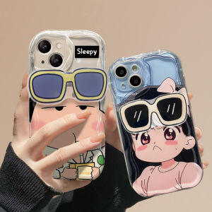 6มีผู้ถือเคสโทรศัพท์สำหรับ OPPO Reno 4G Reno4 F Reno 4F Reno4 Pro สำหรับการ์ตูนเด็กหญิงเด็กชาย Crayon Shin-Chan สาวสุนัขเนื้อครีมขอบหยักปลอกซิลิโคน