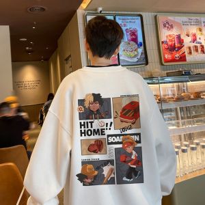 Jiaxun | Vintage Cartoon Design Sweatshirt Crew Neck