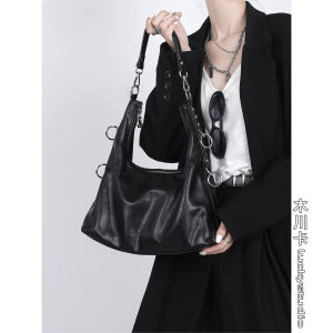 Original Retro Cool Sensation Soft Leather Underarm Bag Chain Single Shoulder Tote Bag Crossbody Bag New 2025 Wooden River Card