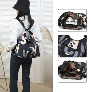 2024 Fashion Large Capacity Shoulder Bag Ladies New Nylon Backpack Commuters All-Matching Messenger Bag Mother Bag