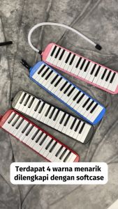 Pianika 32 Key BONUS Stiker Tuts Nada Huruf Angka Tas Softcase Melodica Pianica QM-41