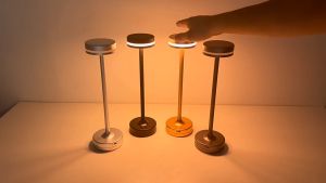 Vimite LED Table Lamp 3 Color USB Rechargeable Wireless Adjust Brightness Night Lighting Desk Light  Bar Dining Light for Cafe Hotel Room Bedroom Bedside Decorative Lighting