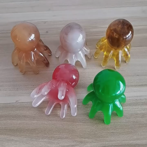 สินค้ามีคุณภาพ ปลาหมึกนวดหนังศีรษะเรซิ่น หวีนวดหัว ที่เกาหัว เครื่องขูดร่างกาย แบบพกพา อเนกประสงค์